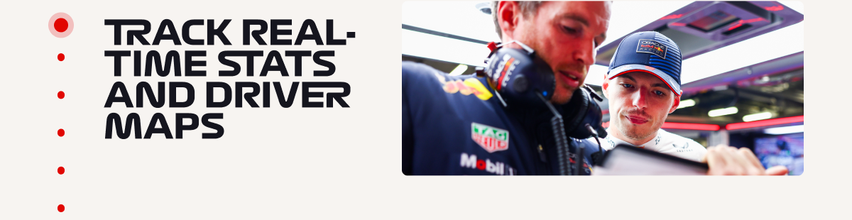 Track real-time stats and driver maps