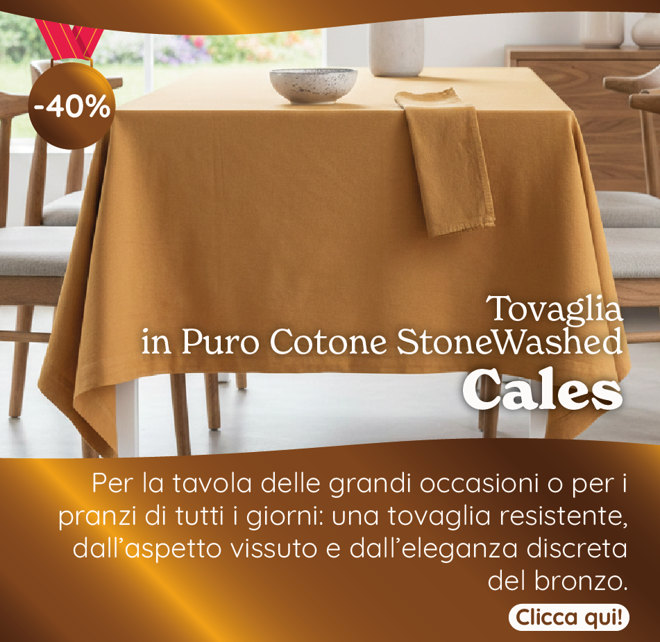 Tovaglia in Puro Cotone StoneWashed NO STIRO - Cales