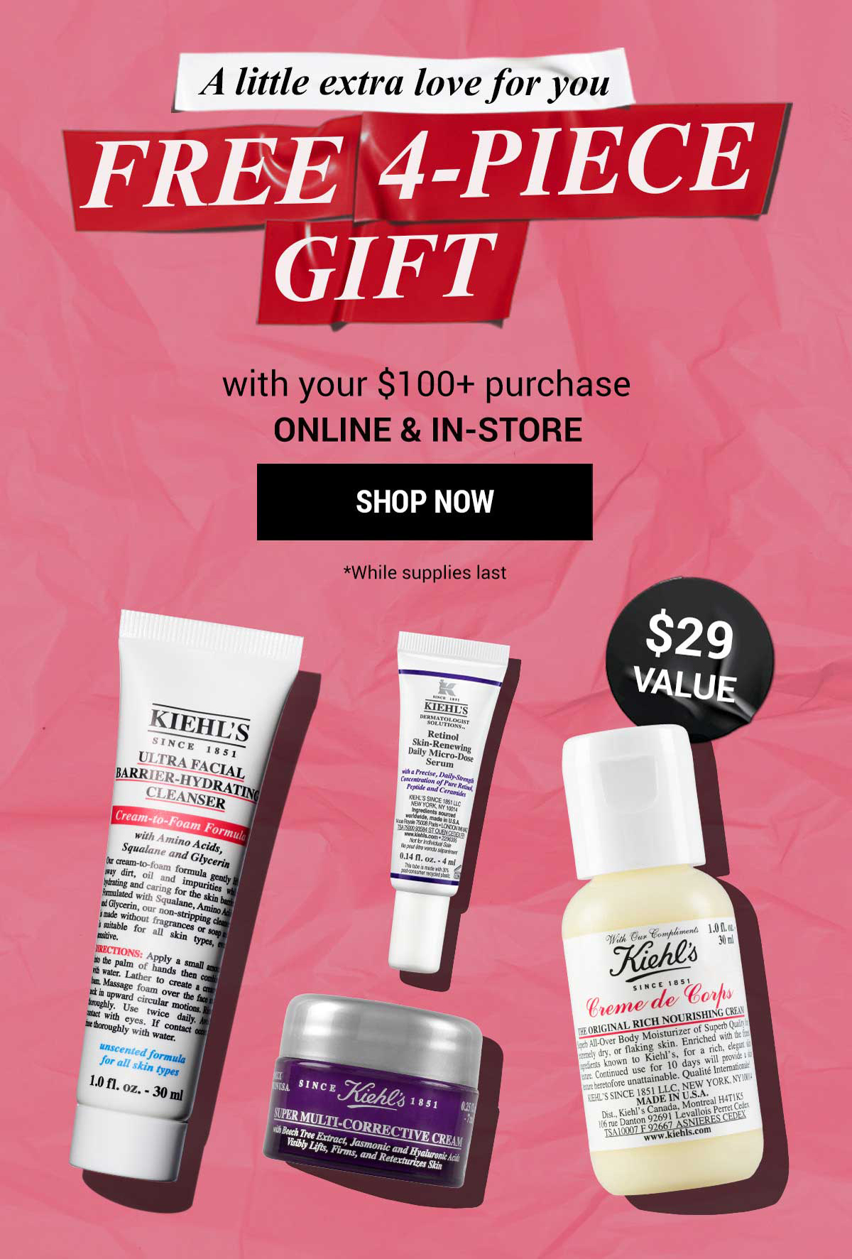 A little extra love for you FREE 4-PIECE GIFT