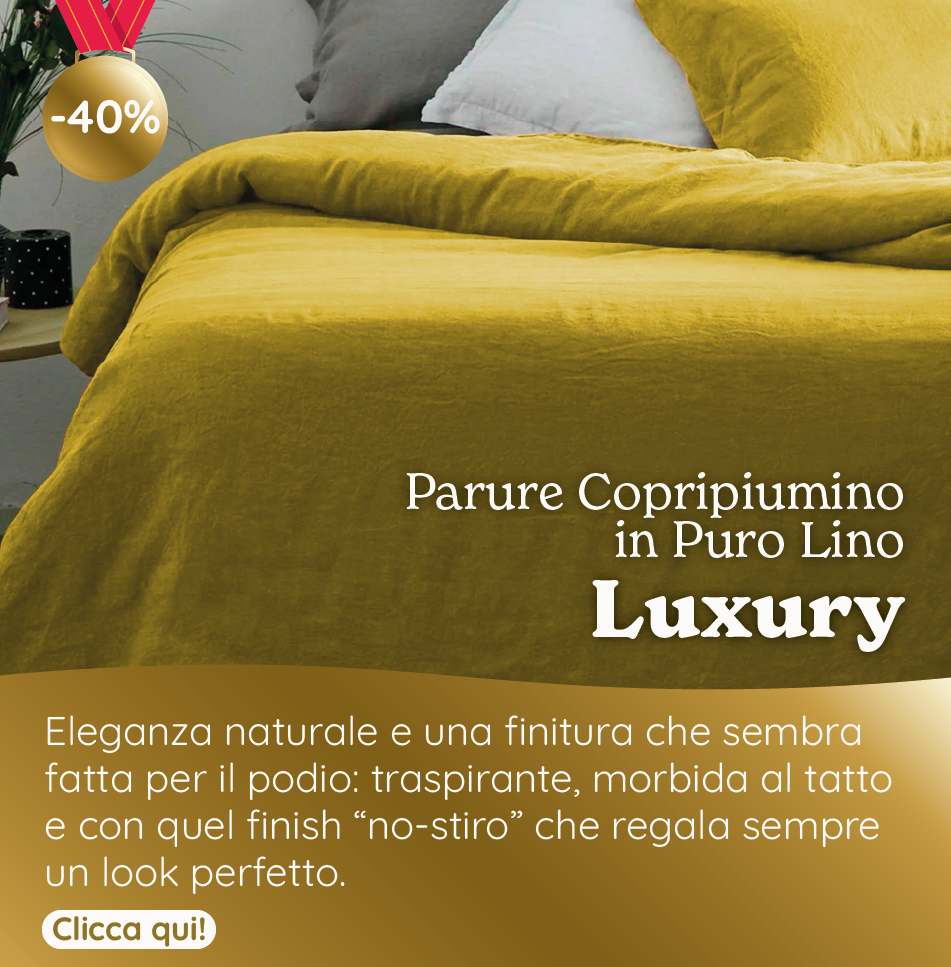 Parure Copripiumino in Puro Lino StoneWashed No Stiro - Luxury