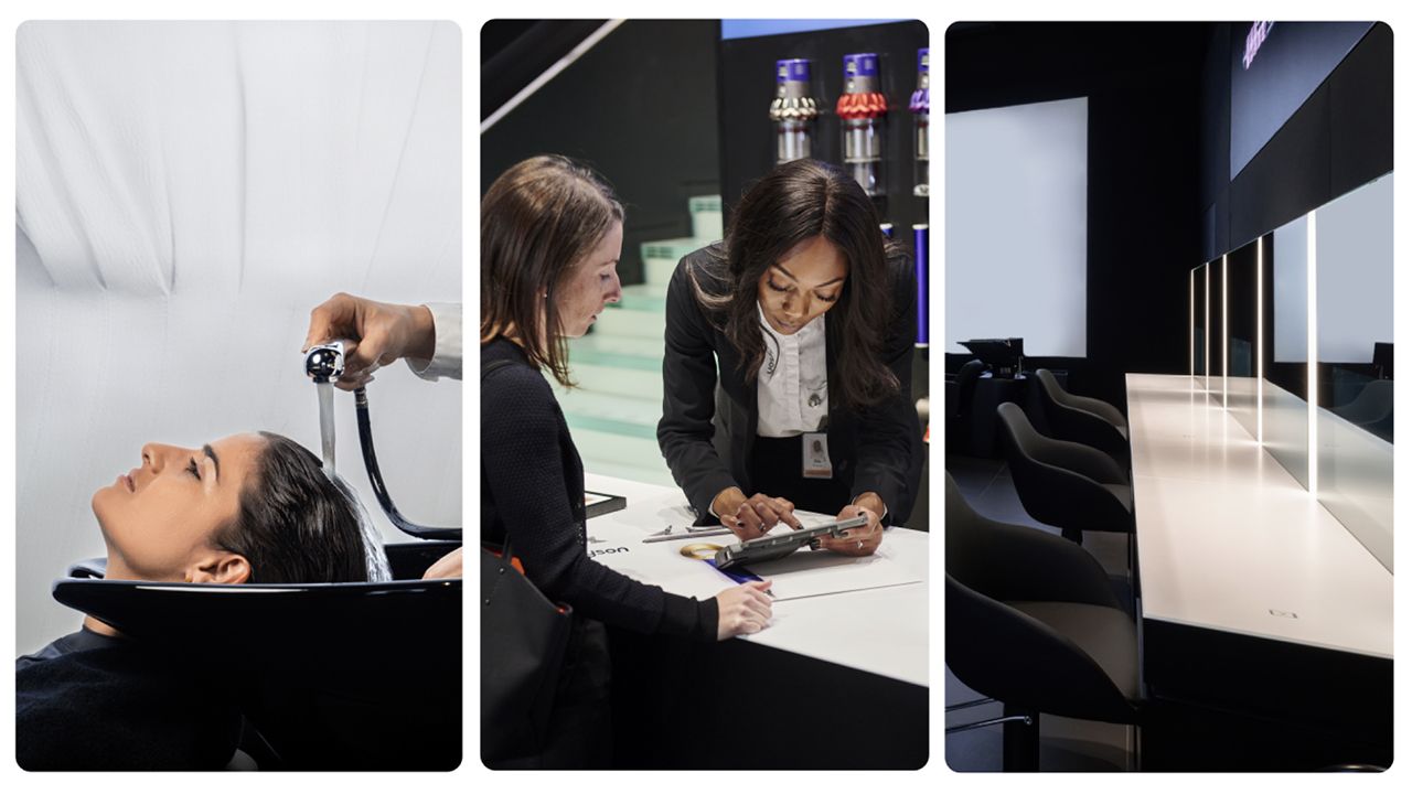 Images from a Dyson Salon.