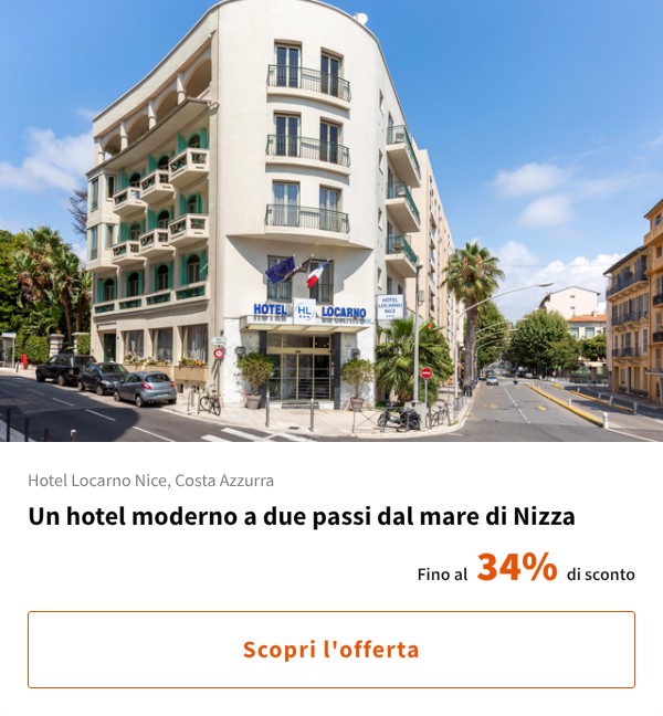 Un hotel moderno a due passi dal mare di Nizza