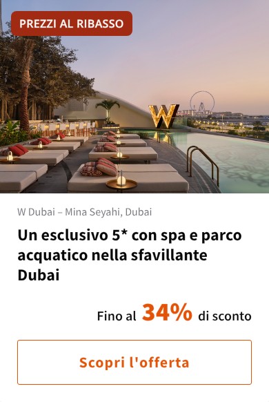 Un esclusivo 5* con spa e parco acquatico nella sfavillante Dubai