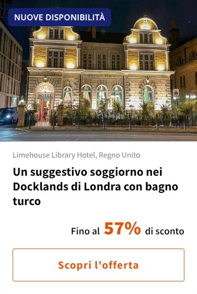 Un suggestivo soggiorno nei Docklands di Londra con bagno turco