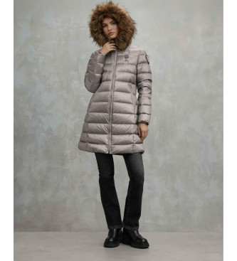 piumino-lungo-grigio-kristin-con-pelliccia