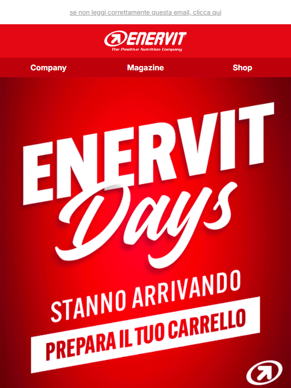 🥳 Gli Enervit Days arrivano DOMANI