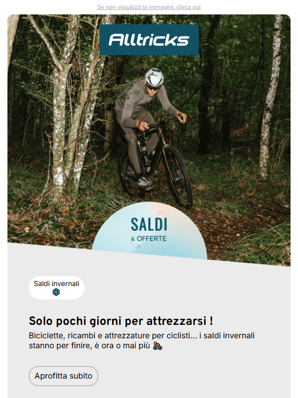 I saldi bici stanno per finire… affrettati !