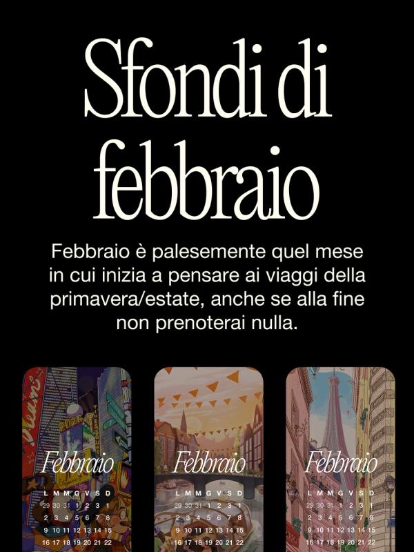 Gli sfondi di febbraio sono pronti ✈️