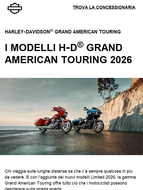 Ti presentiamo la nuova gamma Touring 2026
