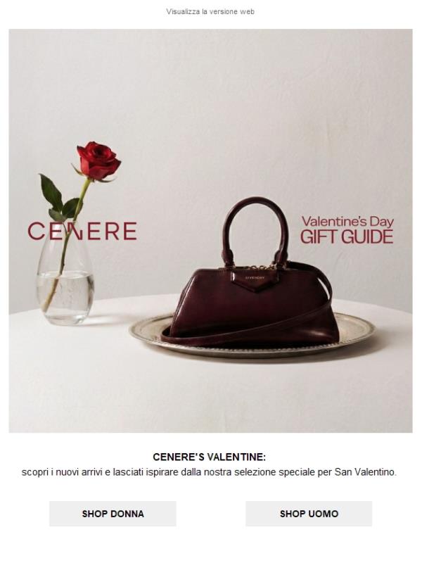 Cenere's Valentine: scopri la nostra selezione per San Valentino