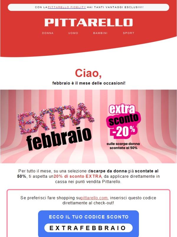 Febbraio di stile + 20% di sconto EXTRA ✨