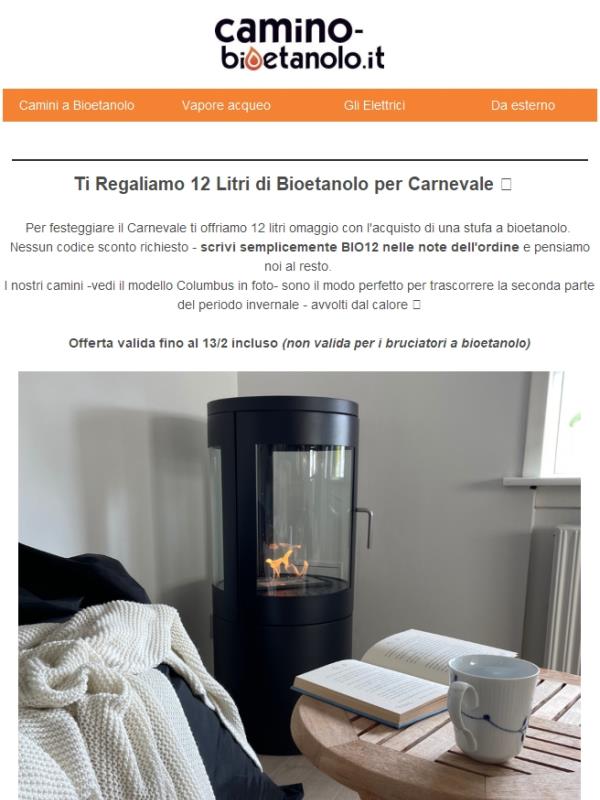 12 Litri di Bioetanolo Omaggio per Carnevale 🎭