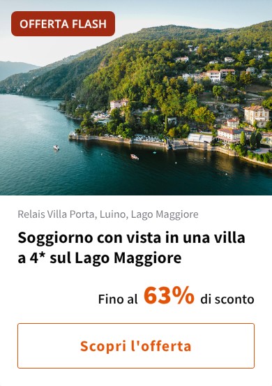 Soggiorno con vista in una villa a 4* sul Lago Maggiore