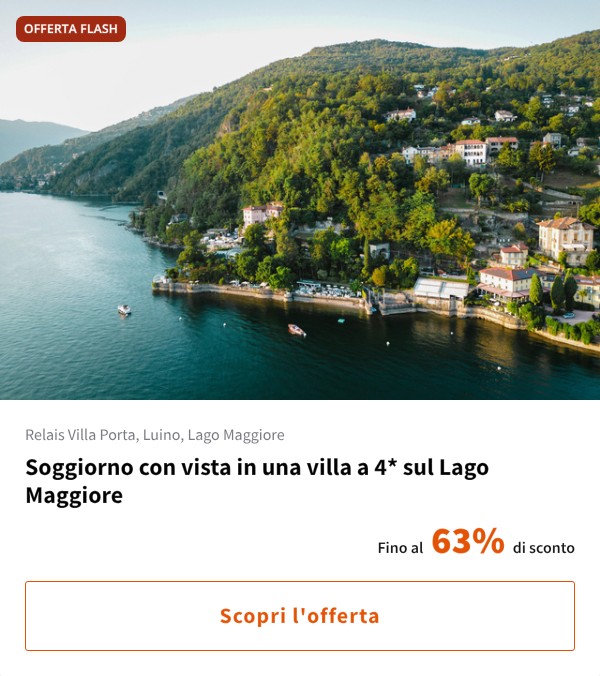 Soggiorno con vista in una villa a 4* sul Lago Maggiore