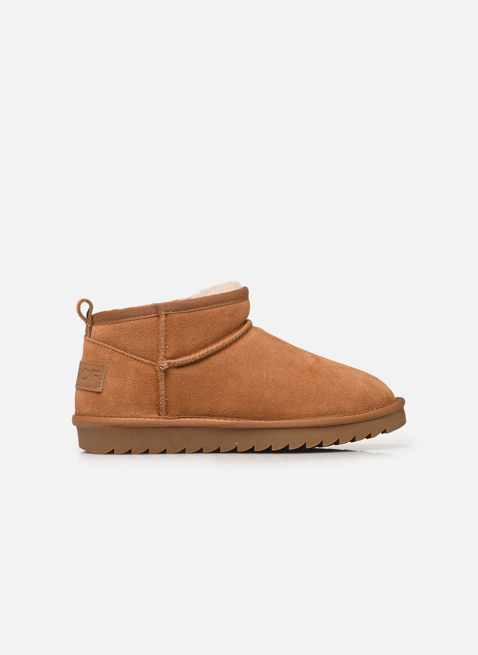 Colors of California Stivaletti foderati Short sheepskin boot in suede donna marrone