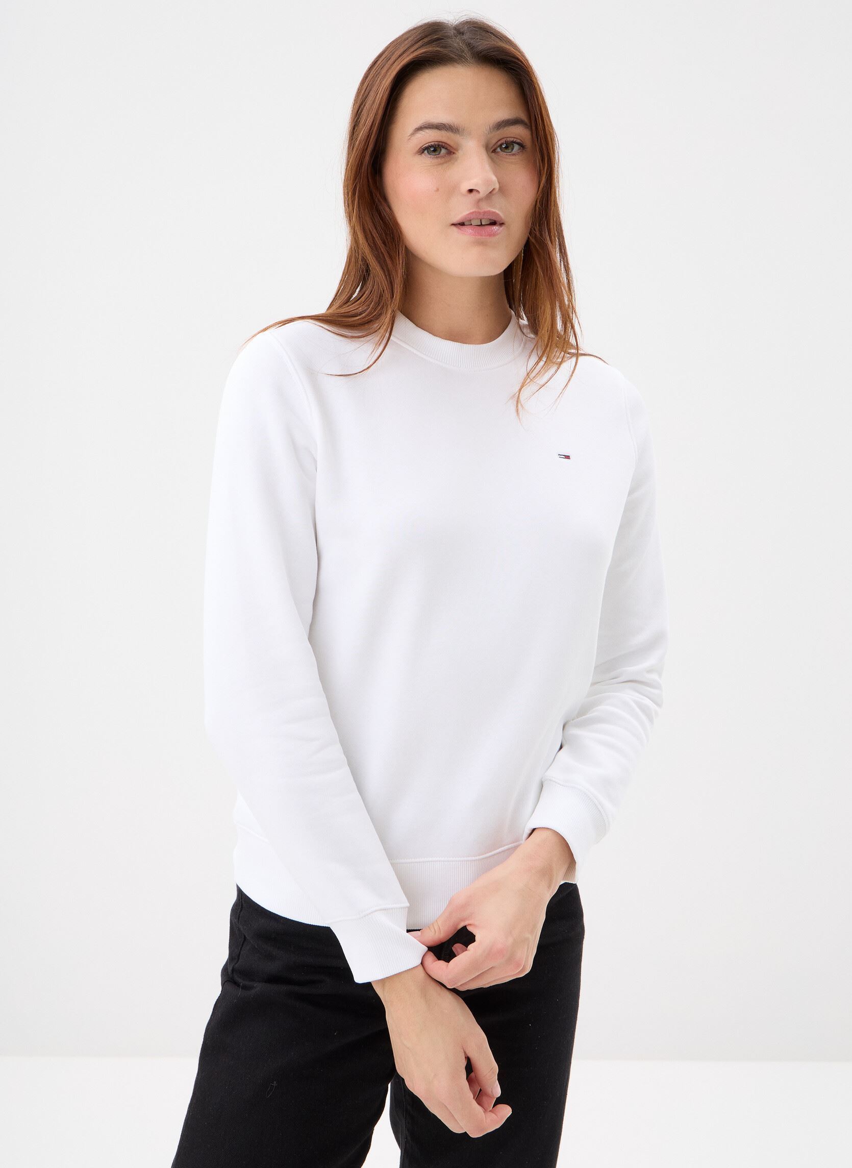 Tommy Jeans Felpe Tjw Reg S Flag Crew DW0DW19959 donna bianco