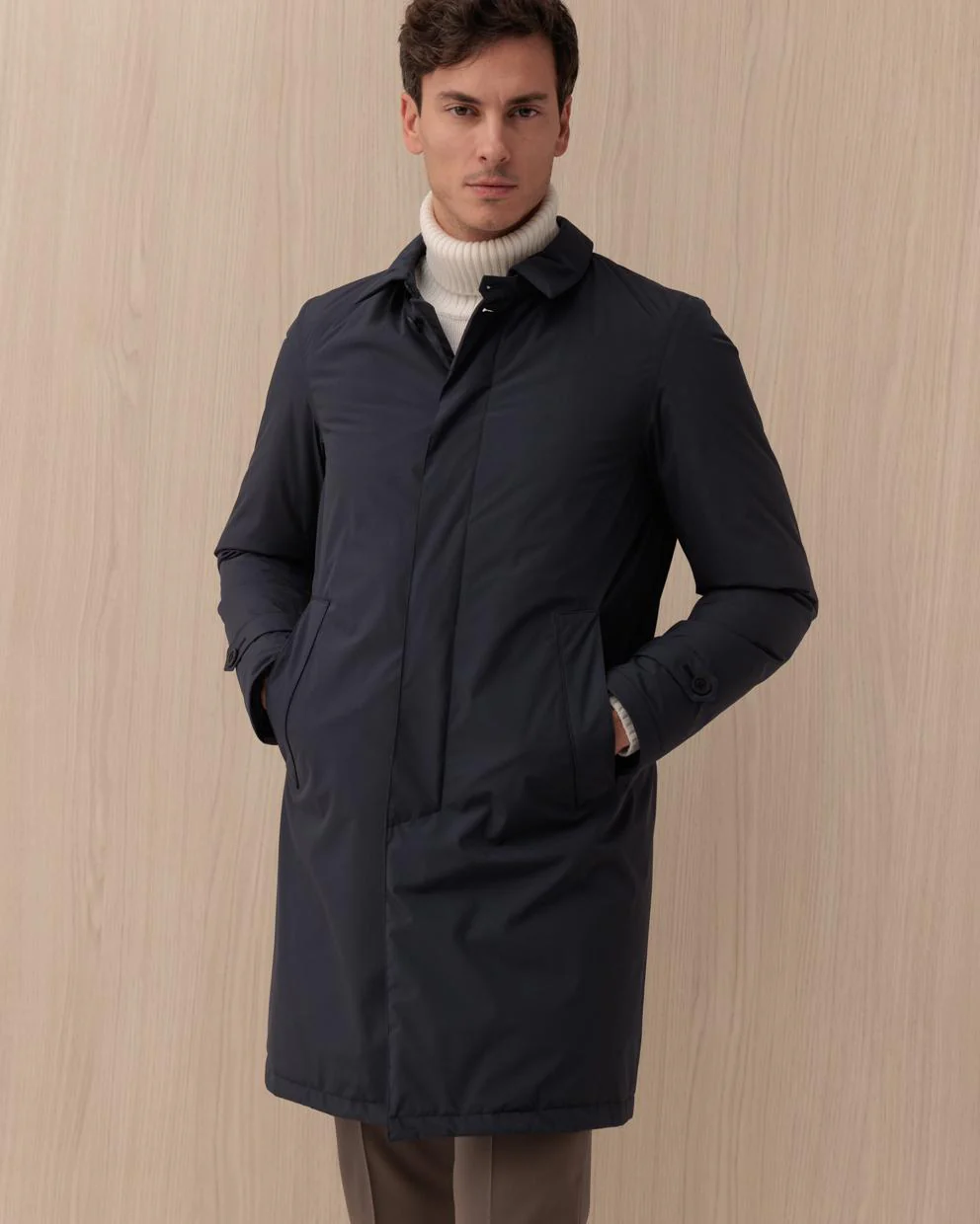 Parka sportivo Herno Blu in tessuto pregiato
