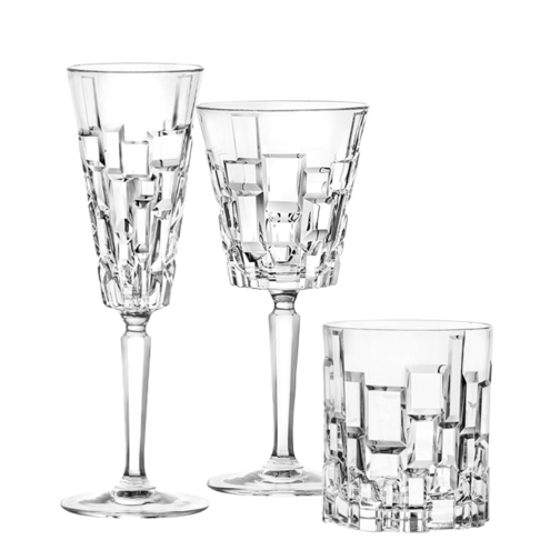 Etna Set of Crystalline Glass Glasses and Tumblers Luxion Set of 18 Pieces