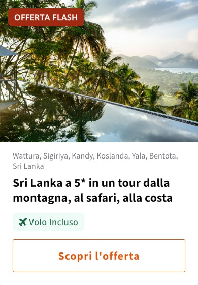 Sri Lanka a 5* in un tour dalla montagna, al safari, alla costa