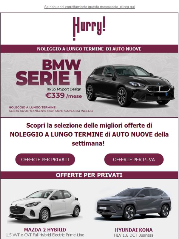 🚘HURRY! Noleggio | Le MIGLIORI OFFERTE della settimana 🚘 Scopri tutte le auto a noleggio a prezzi scontati!