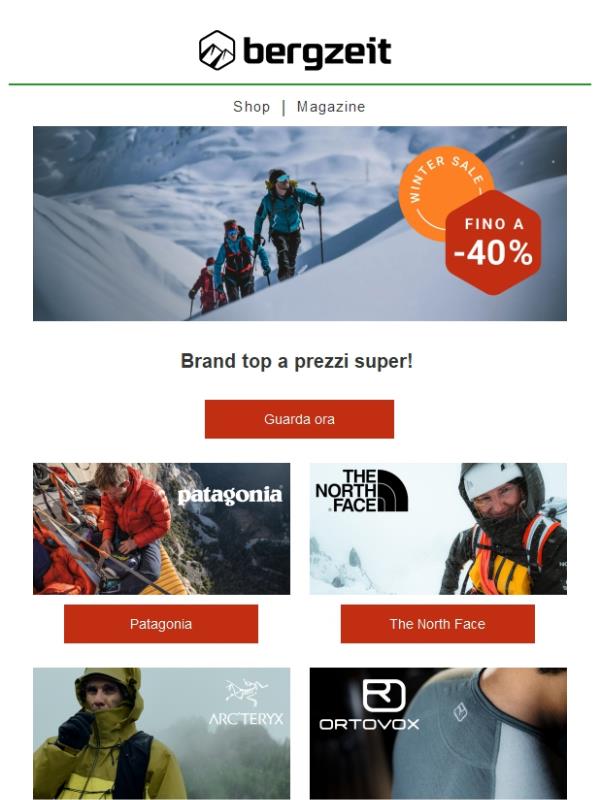 Saldi su The North Face, Patagonia e....