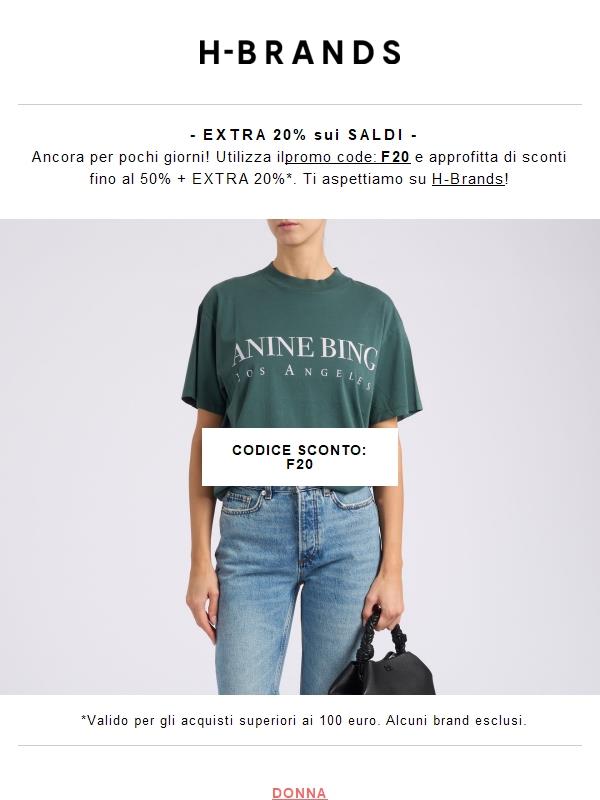 Ultimi giorni per il 20% extra! ⏰