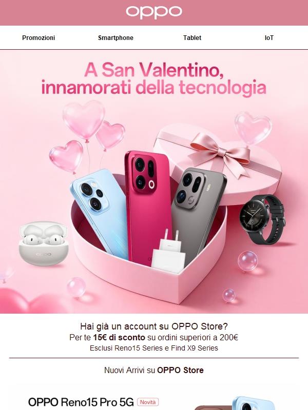 Il regalo perfetto per San Valentino lo trovi su OPPO Store!