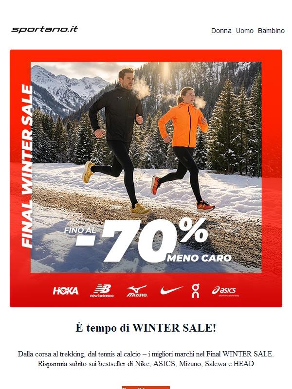 Inizia il finale dei saldi invernali! Sconti fino al -70%!