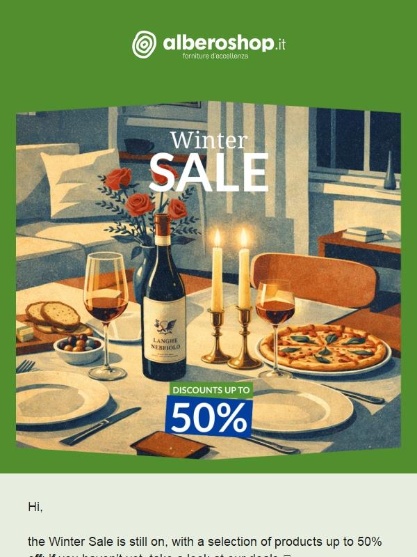 Winter Sale up to 50% off