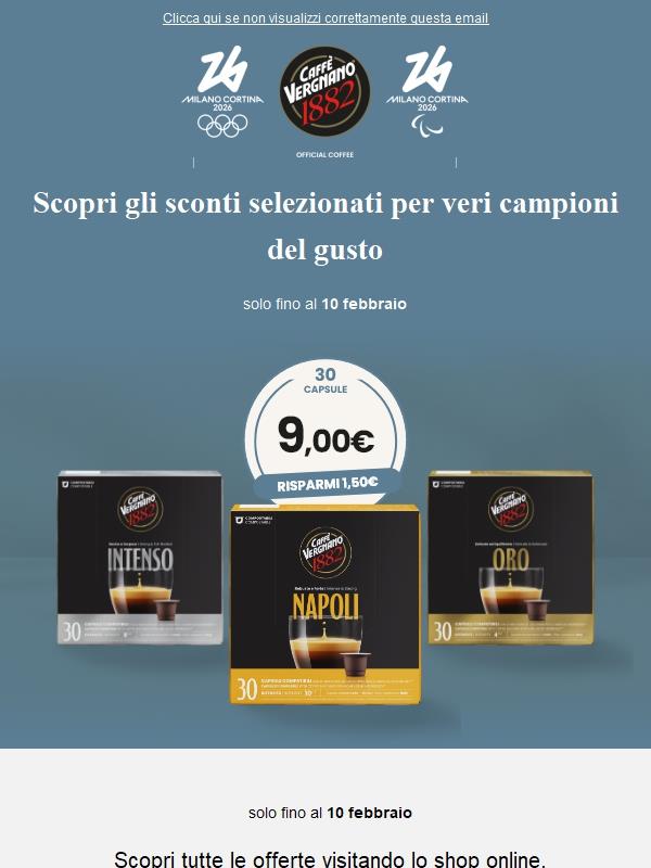 🌟 Scopri i nuovi sconti sui prodotti di Caffè Vergnano ☕