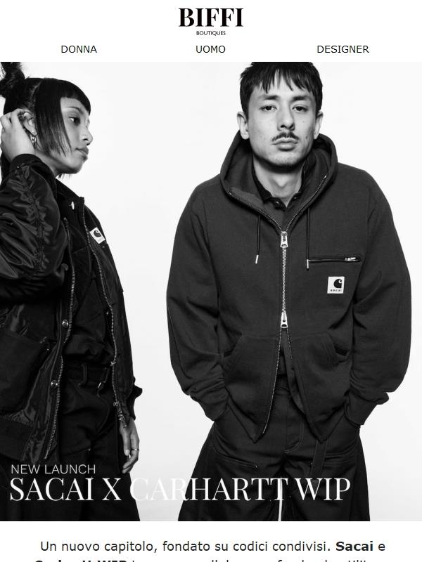 Un nuovo capitolo: scopri la nuova collezione Sacai x Carhartt WIP.
