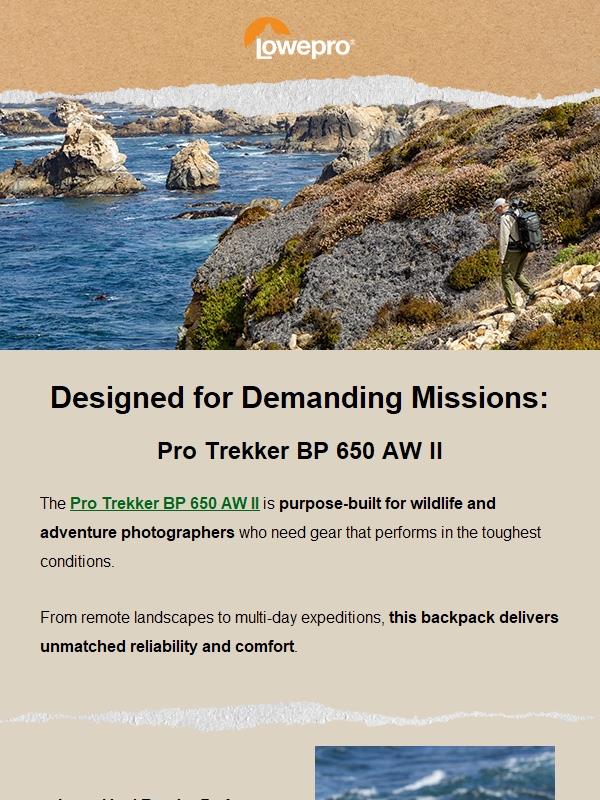 Pro Trekker BP 650 AW II: Designed for demanding missions