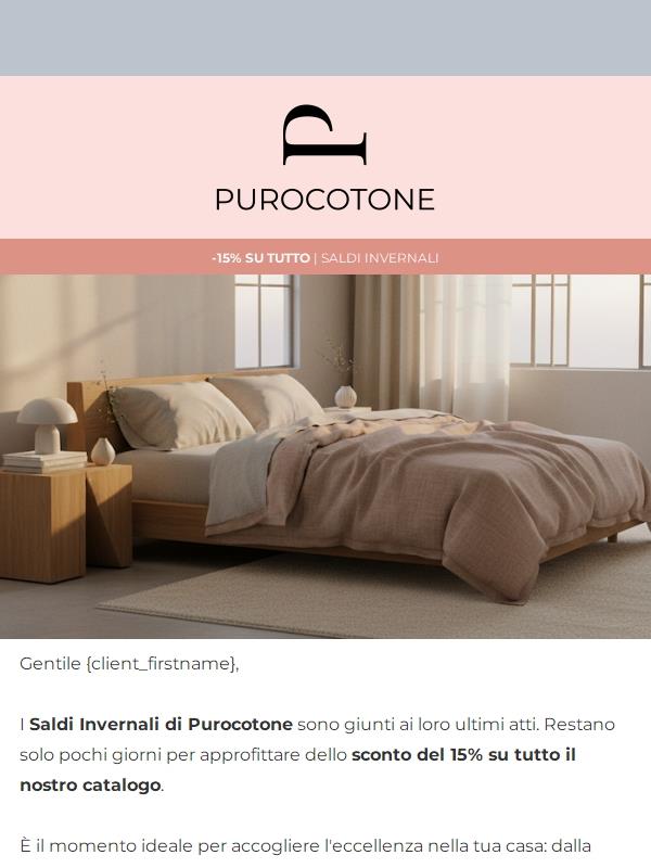 Ultimi Giorni di Saldi su Purocotone!