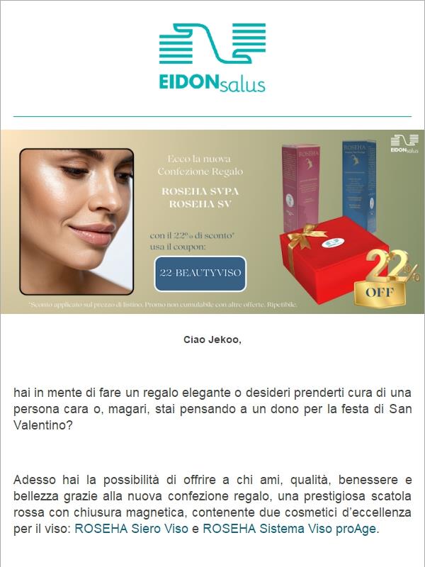 Lancio confezione regalo ROSEHA Siero + Sistema Viso