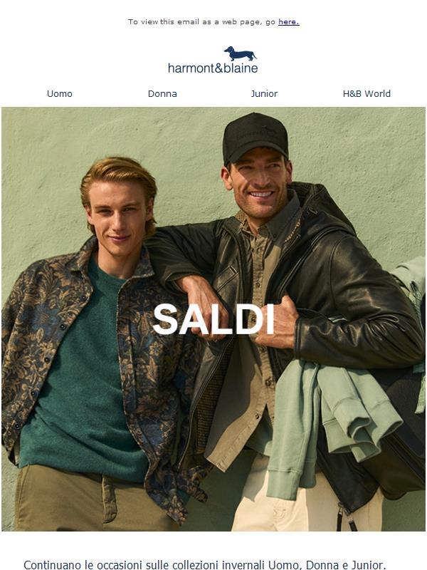 SALDI: Continua il -40% su tutte le collezioni HB