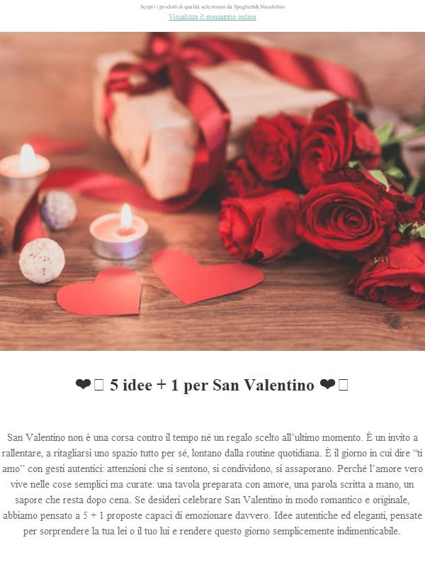 ❤️ 5 idee + 1 per San Valentino ❤️