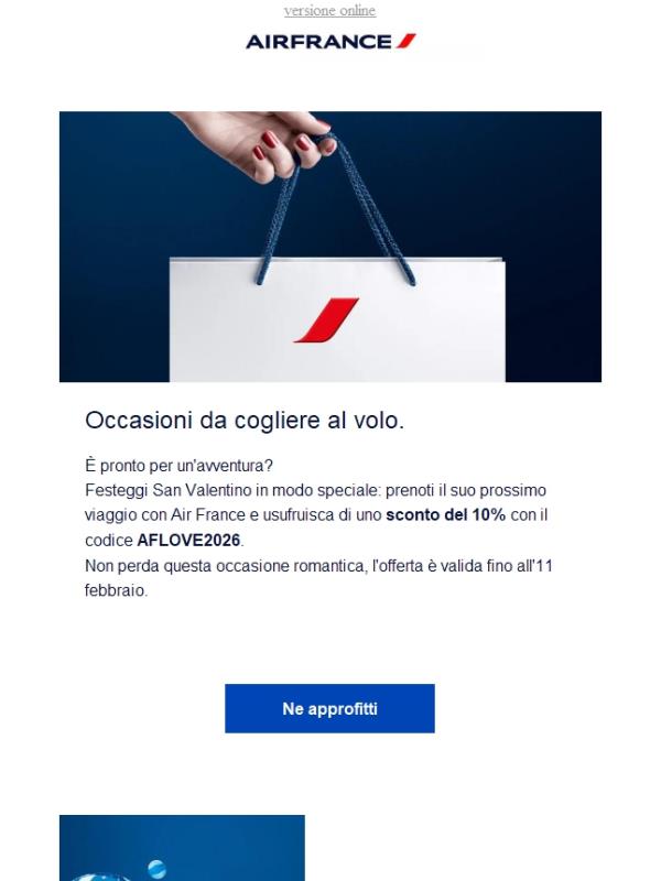 10% di sconto sul suo prossimo viaggio