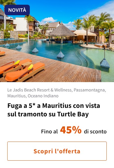 Fuga a 5* a Mauritius con vista sul tramonto su Turtle Bay