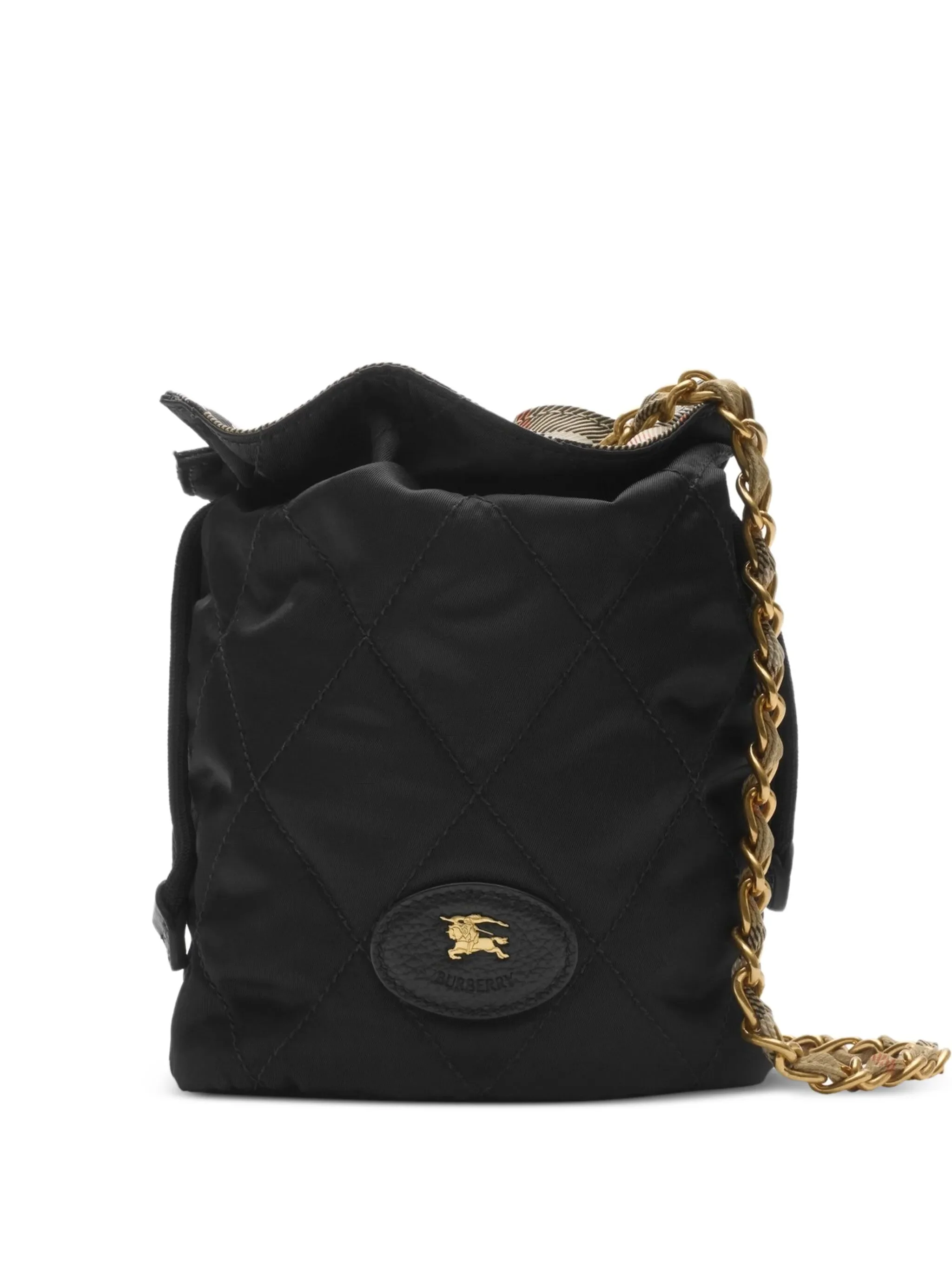 Image of Burberry Horseshoe Quilted Chain-strap Mini Bag