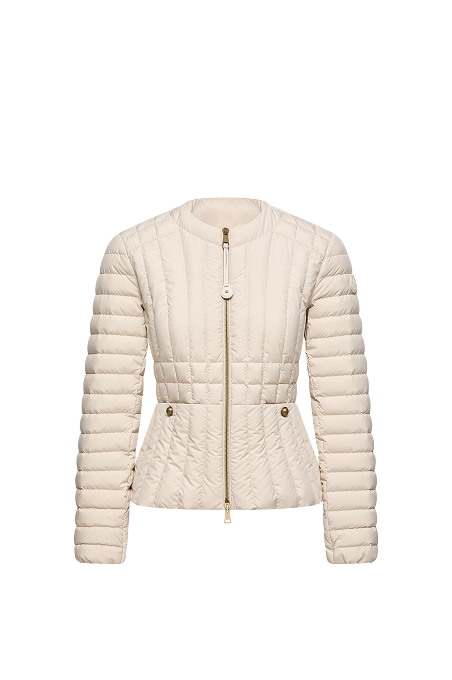 Piumino corto Menthe con trapuntatura verticale