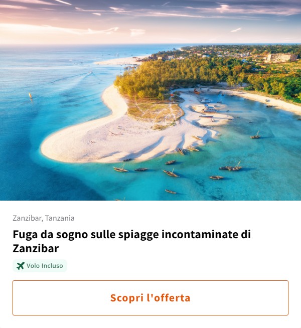 Fuga da sogno sulle spiagge incontaminate di Zanzibar