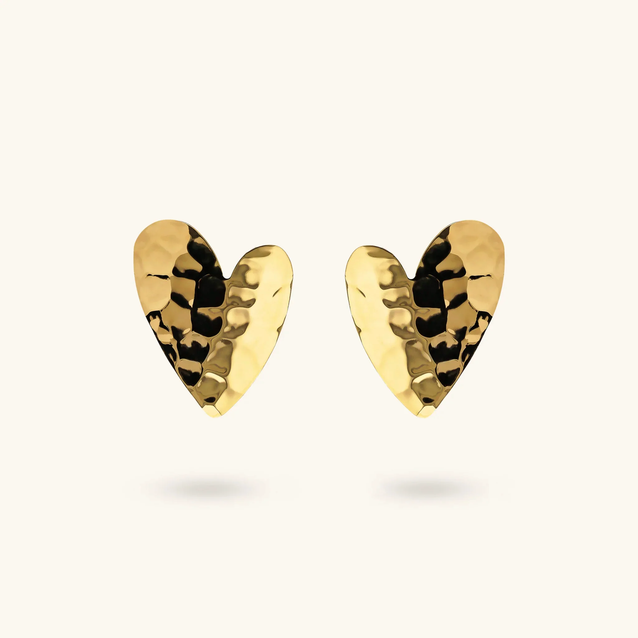 Image of Orecchini Cuore a Lobo Martellati