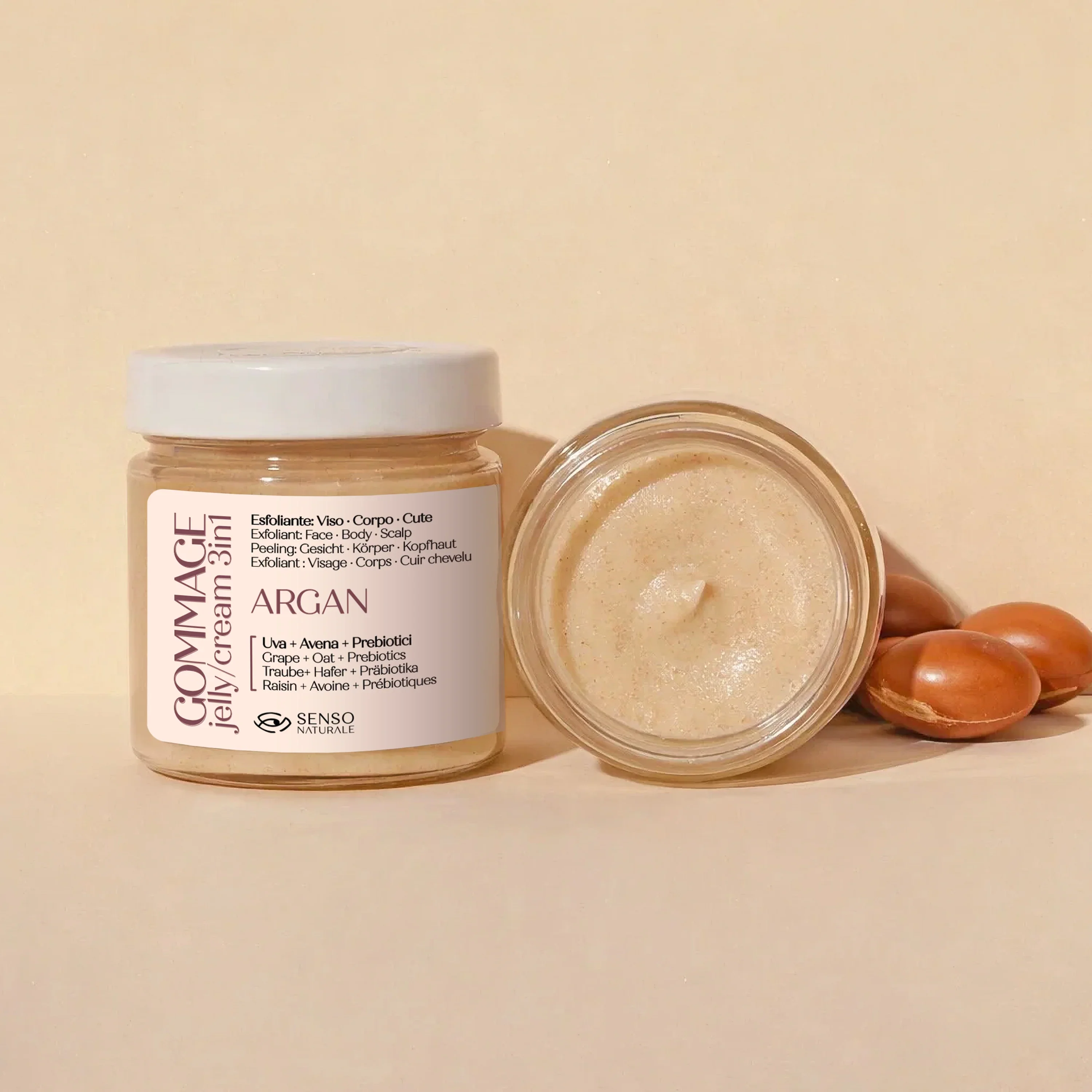 Image of Gommage Jelly Cream ARGAN - 3 in 1 Viso e Corpo