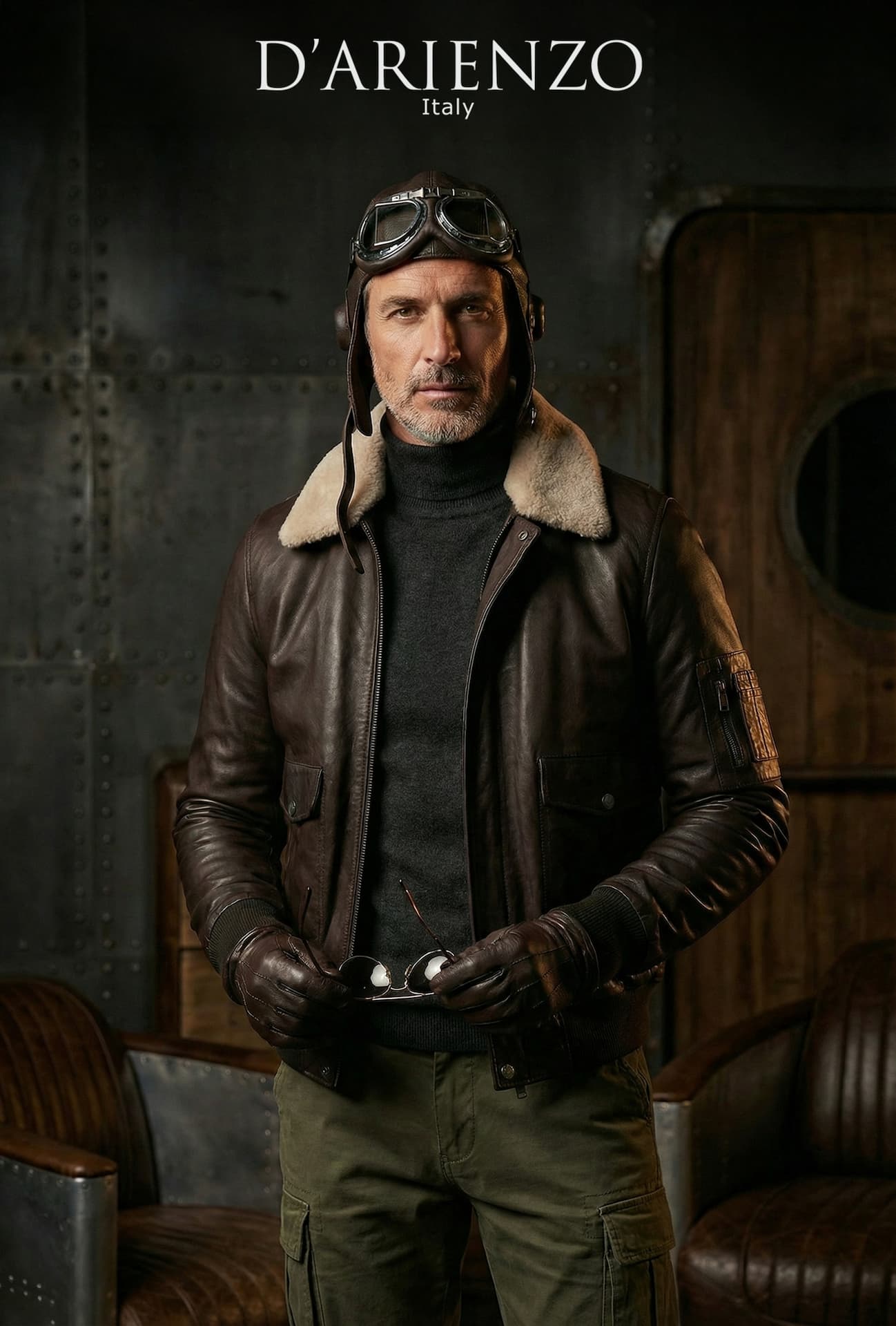 Giacca pelle aviator