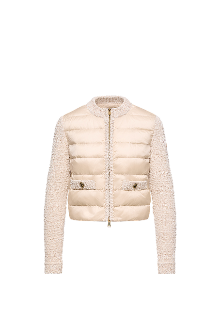 Cardigan imbottito con zip