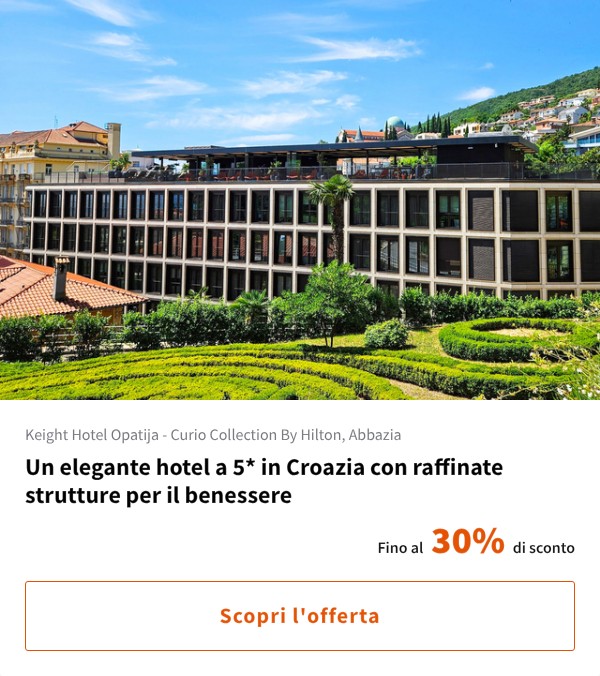 Un elegante hotel a 5* in Croazia con raffinate strutture per il benessere
