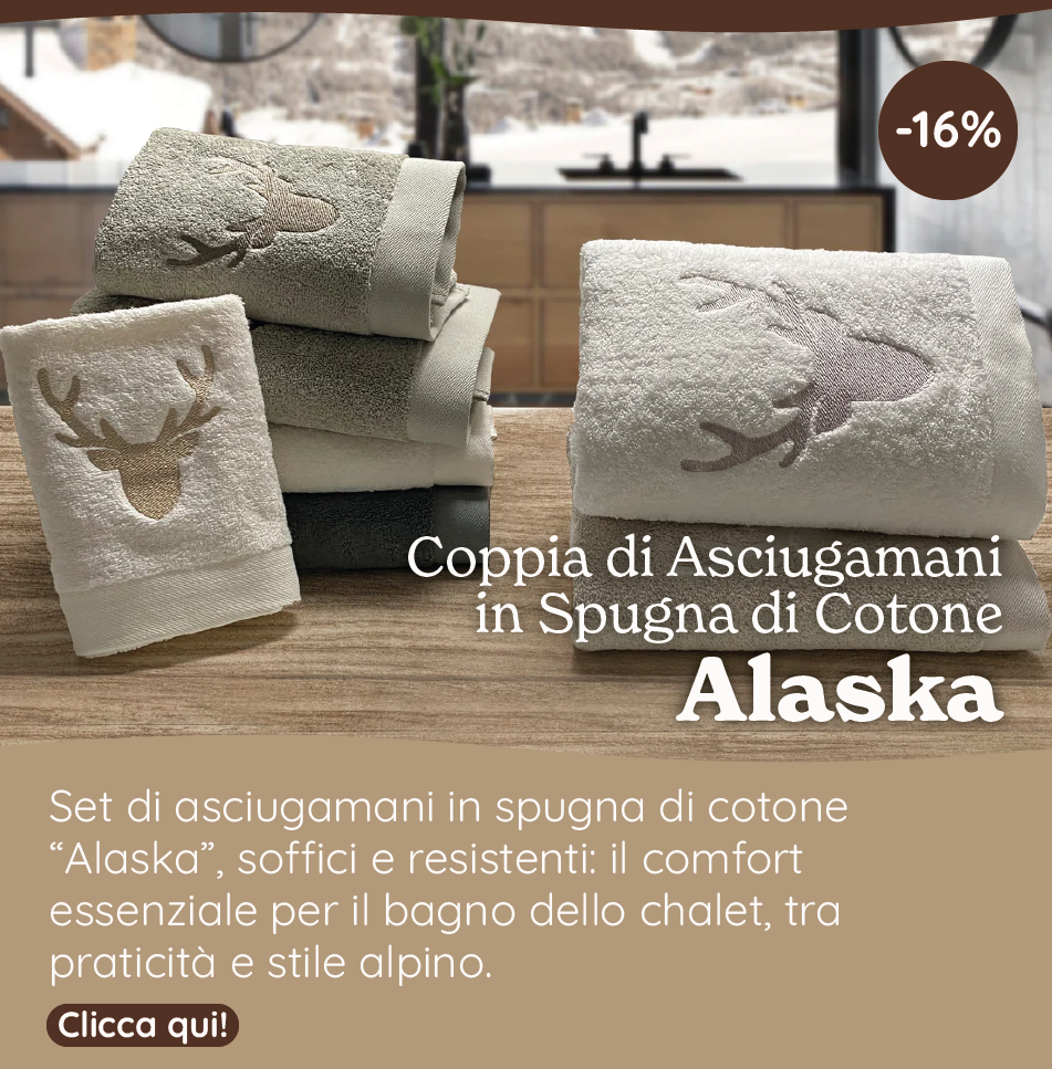 Coppia di Asciugamani in Spugna di Cotone - Alaska