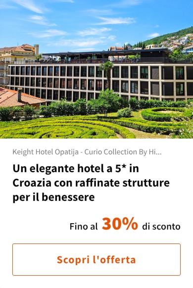 Un elegante hotel a 5* in Croazia con raffinate strutture per il benessere