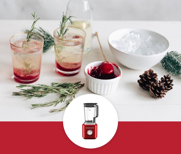 Sparkling cranberry mocktail