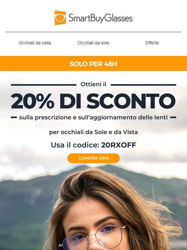 -20 % su lenti graduate e upgrade